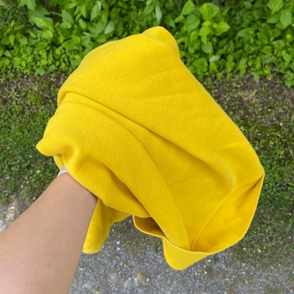 Reebok gold white kangaroo pocket hoodie long sleeve cotton sweatshirt size M - Picture 13 of 17